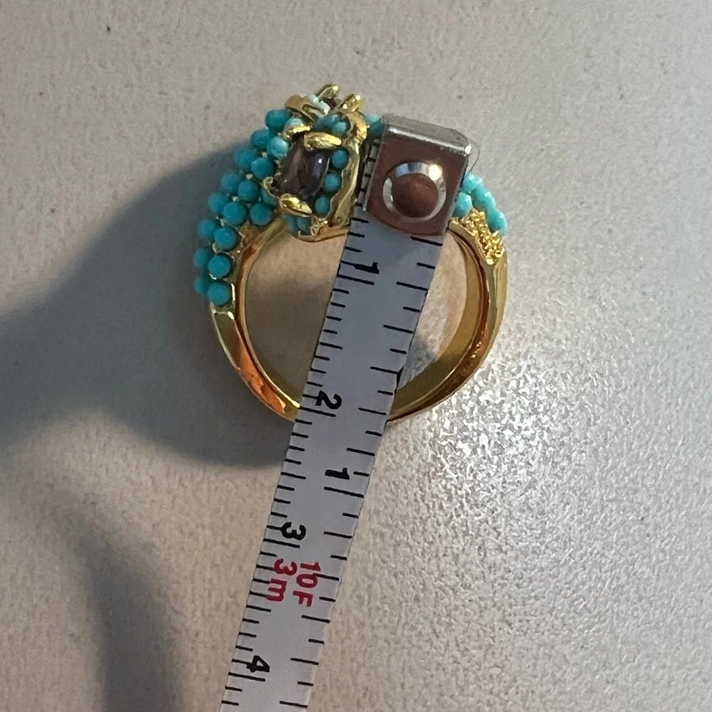 Turquoise Ring with Amethyst